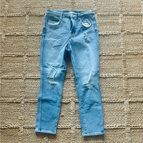 Good American straight leg Jeans size 32 stretch Denim medium blue - Picture 4 of 7